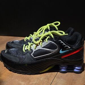 Nike Black and Neon Sneakers Worn Once